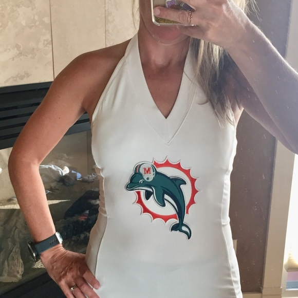 Miami Dolphins Women’s Halter Top Jersey NFL NEW - Picture 3 of 5